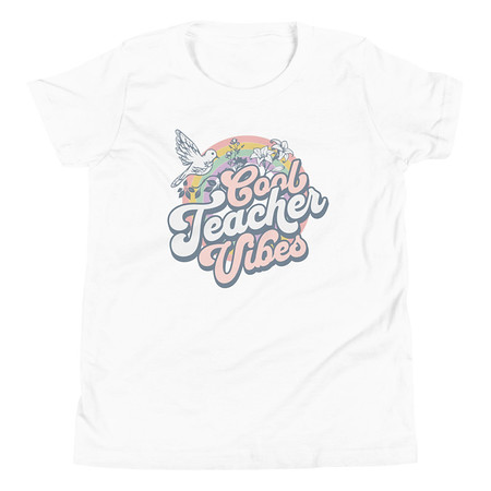 [ID: 307-G418] Cool Teacher Vibes Youth Staple Tee