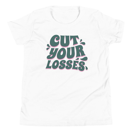 [ID: 307-G448] Cut your Losses Youth Staple Tee