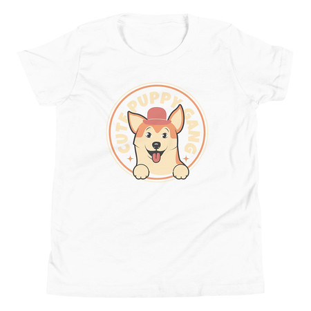 [ID: 307-G453] Cute Puppy Gang - Corgi Youth Staple Tee