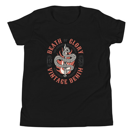 [ID: 307-G480] Death or Glory - Sword Snake Youth Staple Tee