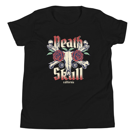 [ID: 307-G482] Death Skull - Flower Youth Staple Tee