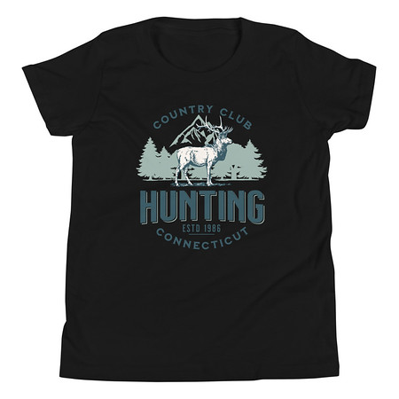 [ID: 307-G483] Deer Hunting Country Club  Youth Staple Tee