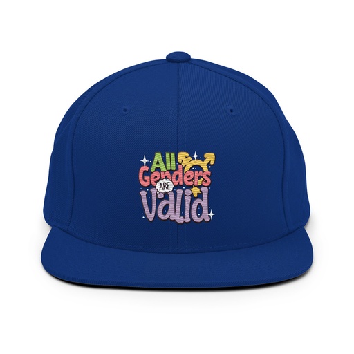 [ID: 99-G45] All Genders are Valid Classic Snapback