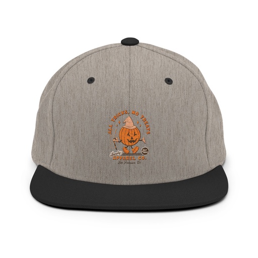 [ID: 99-G47] All Tricks No Treats - Pumpkin Mascot Classic Snapback