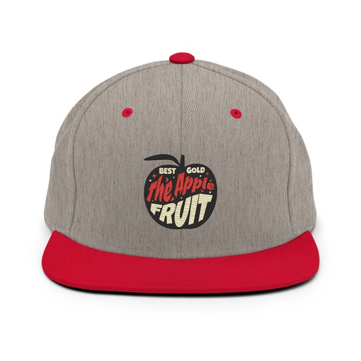 [ID: 99-G97] Apple Fruit - Typographic Lettering Classic Snapback