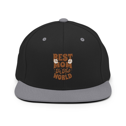 [ID: 99-G189] Best Mom in the World - Flowers Classic Snapback