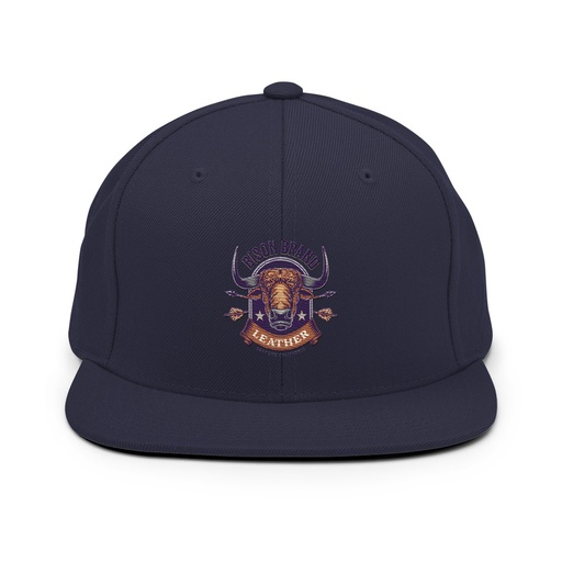 [ID: 99-G211] Bison Brand Leather - Animal Classic Snapback