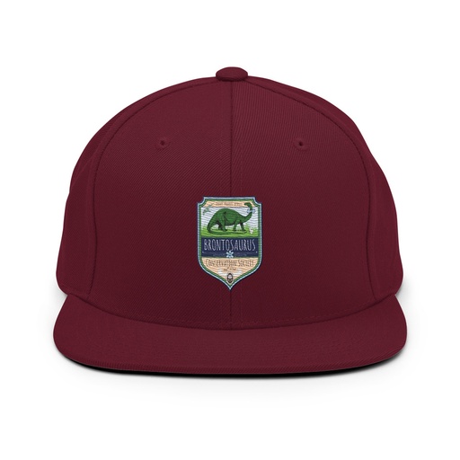 [ID: 99-G288] Brontosaurus Conservation Society Classic Snapback