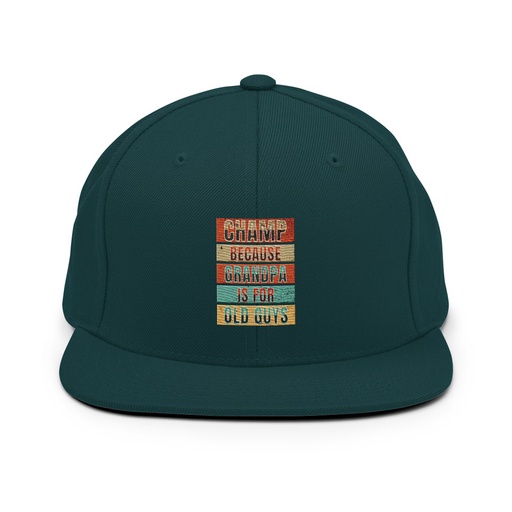 [ID: 99-G355] Champ Because Grandpa Is For Old Guys Classic Snapback