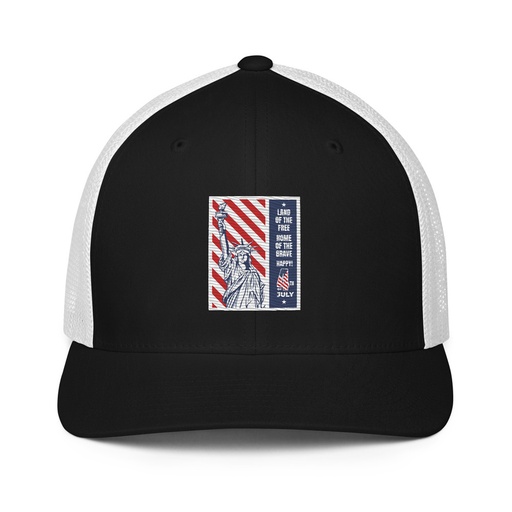 [ID: 596-G8] 4th of July Closed-Back Trucker Cap