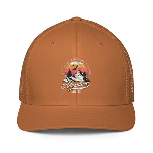 [ID: 596-G27] Adventure Await - Wilderness Camping Closed-Back Trucker Cap