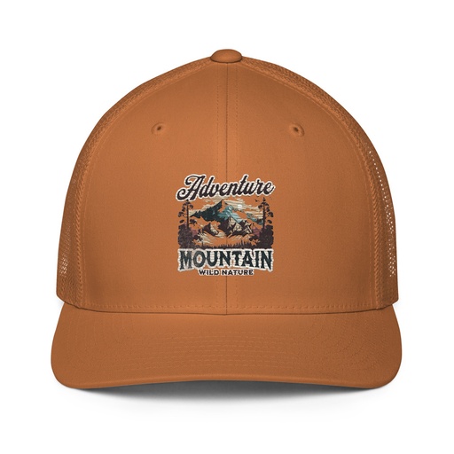 [ID: 596-G31] Adventure Mountain Wild Nature Closed-Back Trucker Cap
