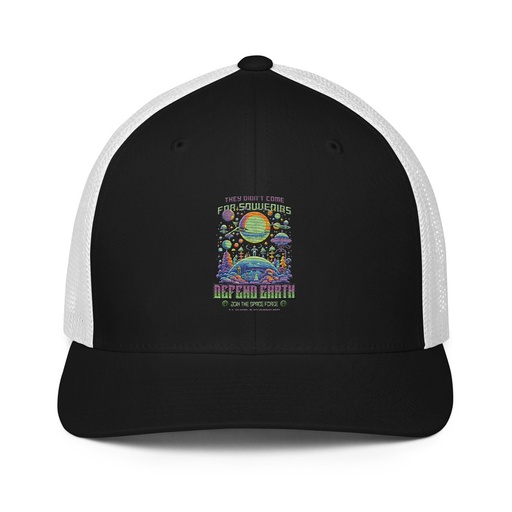 [ID: 596-G38] Alien Invasion Closed-Back Trucker Cap