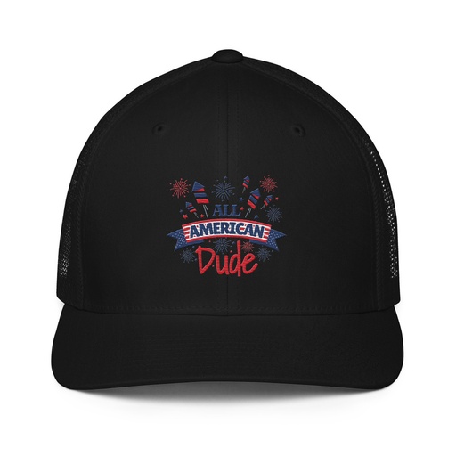 [ID: 596-G42] All American Closed-Back Trucker Cap