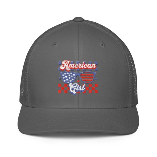 [ID: 596-G72] American girl Closed-Back Trucker Cap