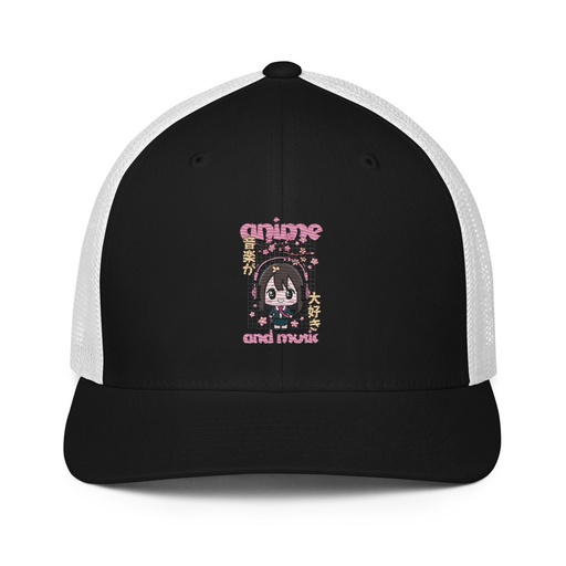 [ID: 596-G86] Anime and Music Closed-Back Trucker Cap