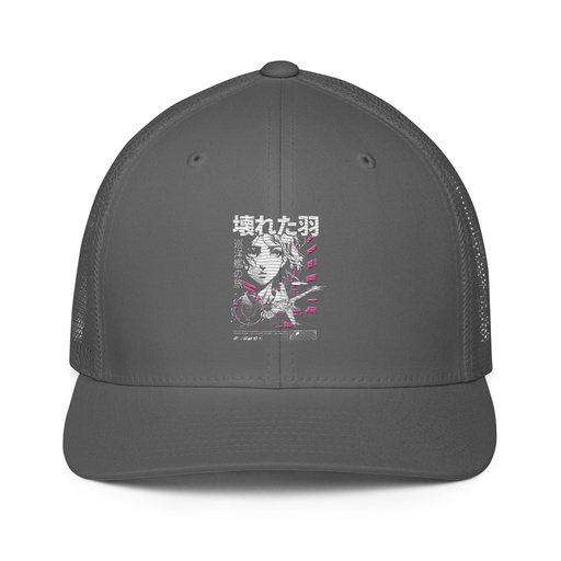 [ID: 596-G87] Anime Broken Wings - Neon Japanese Style Closed-Back Trucker Cap