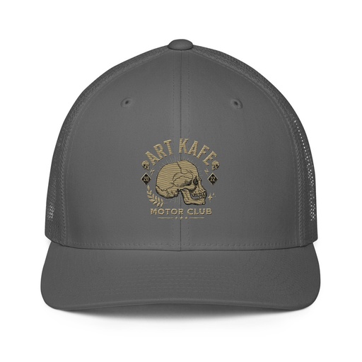 [ID: 596-G103] Art Kafe Motor Club Closed-Back Trucker Cap