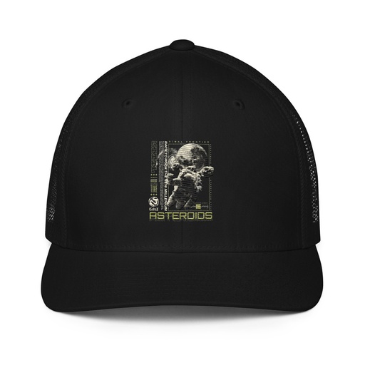 [ID: 596-G106] Asteroids Closed-Back Trucker Cap