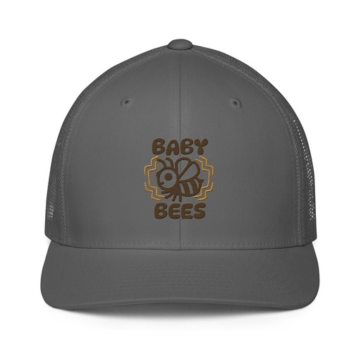 [ID: 596-G122] Baby Bees - Cute Insect Closed-Back Trucker Cap