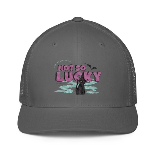 [ID: 596-G127] Bad Luck Kitty - Halloween Closed-Back Trucker Cap