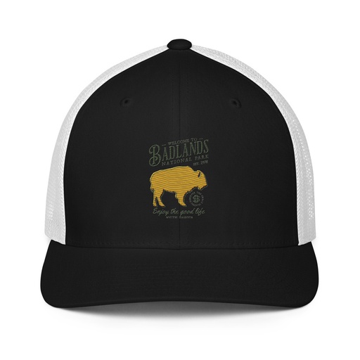 [ID: 596-G131] Badlands National Park - Bison Closed-Back Trucker Cap