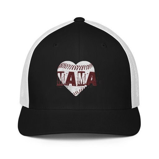 [ID: 596-G142] Baseball MAMA Closed-Back Trucker Cap