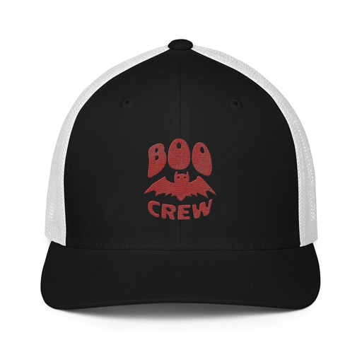 [ID: 596-G252] Boo Crew Closed-Back Trucker Cap