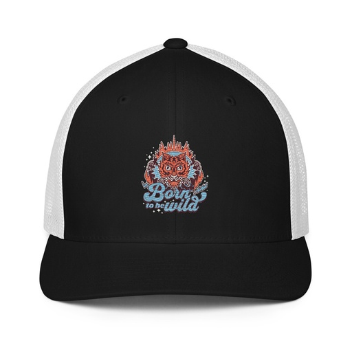 [ID: 596-G263] Born to be Wild - Tiger Closed-Back Trucker Cap