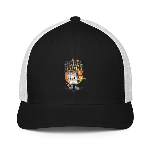 [ID: 596-G297] Burn Bright Closed-Back Trucker Cap