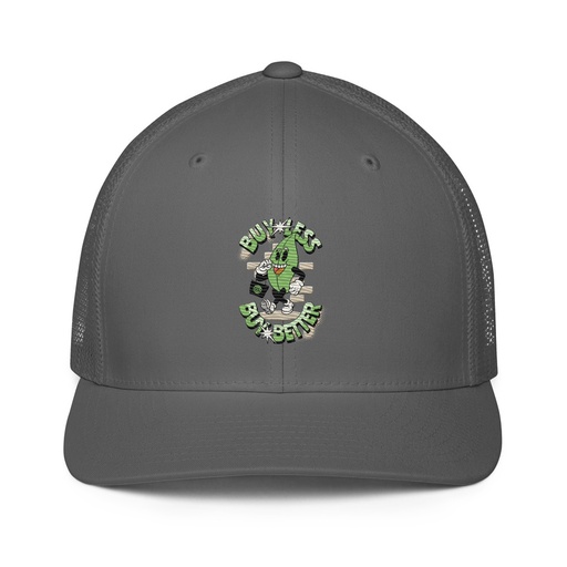 [ID: 596-G303] Buy Less- Buy Better Closed-Back Trucker Cap