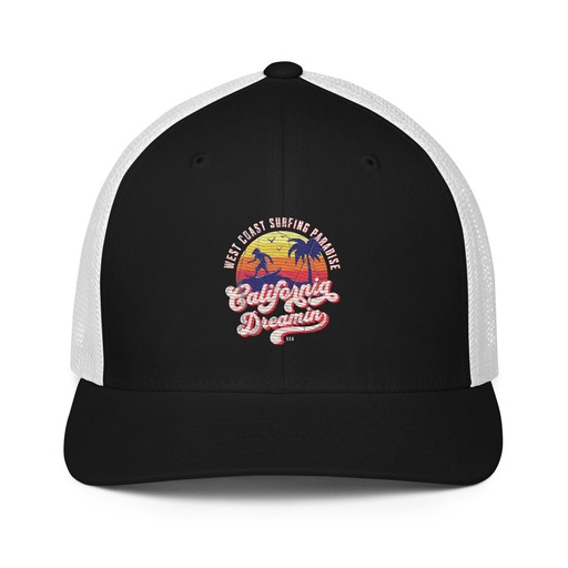 [ID: 596-G316] California Dreamin - Beach & Surf Closed-Back Trucker Cap