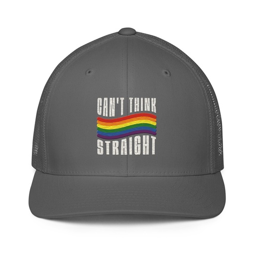 [ID: 596-G329] Can't Think Straight Closed-Back Trucker Cap