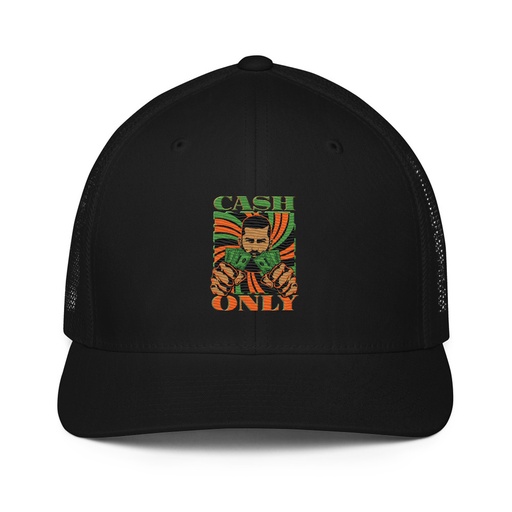 [ID: 596-G335] Cash Only - Streetwear Closed-Back Trucker Cap