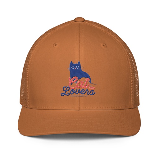 [ID: 596-G347] Cats Lovers Closed-Back Trucker Cap