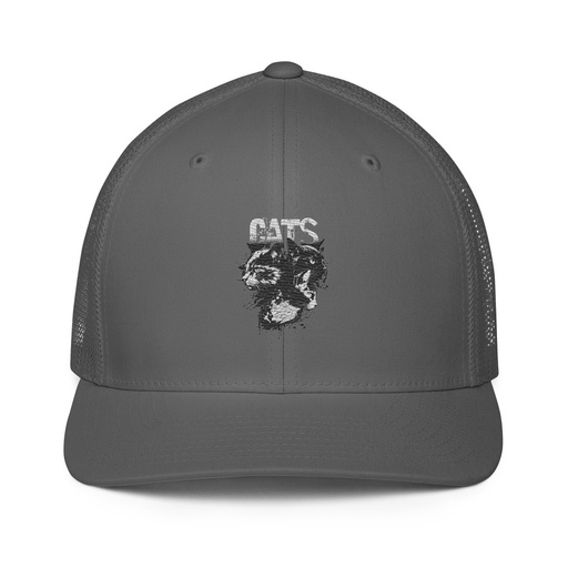 [ID: 596-G349] Cats Closed-Back Trucker Cap