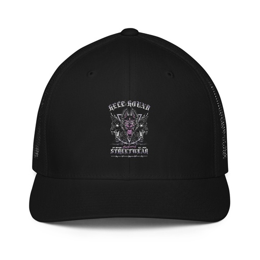 [ID: 596-G354] Cerberus Hell Hound Streetwear - Dark Aesthetic Closed-Back Trucker Cap