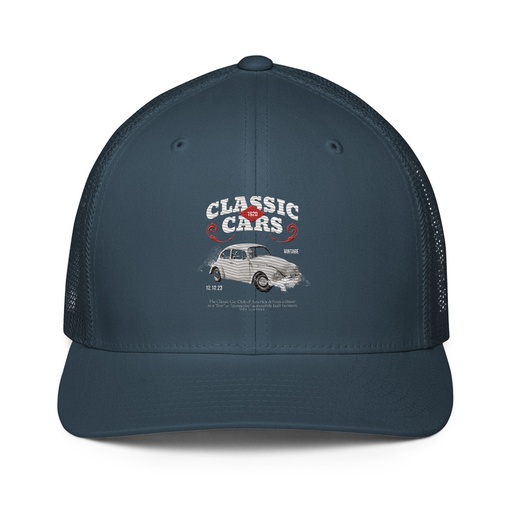 [ID: 596-G382] Classic Cars Closed-Back Trucker Cap