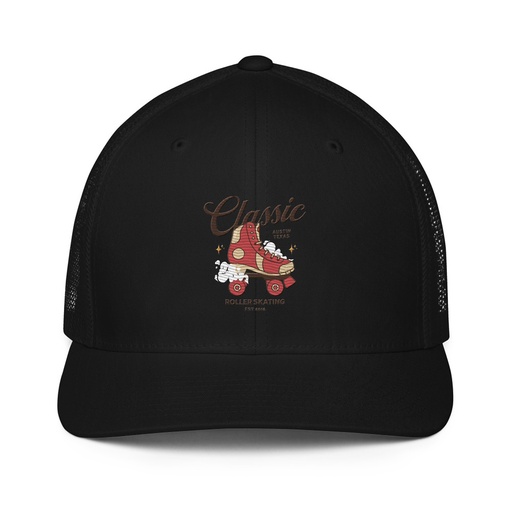 [ID: 596-G384] Classic Roller Skating - Sports Apparel Closed-Back Trucker Cap