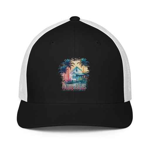 [ID: 596-G391] Coconut Cottage Closed-Back Trucker Cap