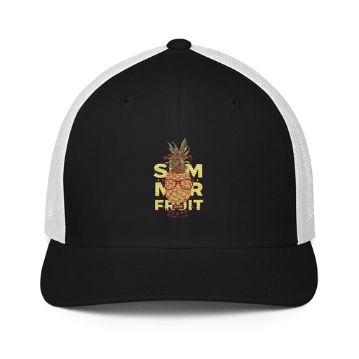 [ID: 596-G417] Cool Pineapple - Tropical Fruit Closed-Back Trucker Cap