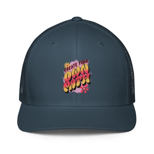 [ID: 596-G431] Create Your Own Path Closed-Back Trucker Cap