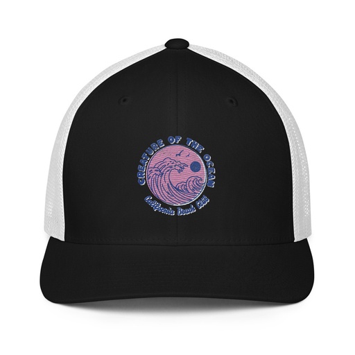 [ID: 596-G435] Creature of the Ocean Closed-Back Trucker Cap