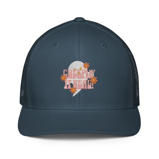 [ID: 596-G436] Creepin' It Real - Halloween Closed-Back Trucker Cap