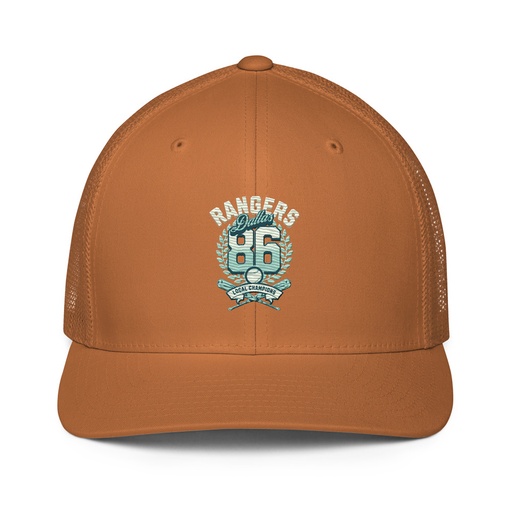 [ID: 596-G464] Dallas Rangers - Old School Sports Closed-Back Trucker Cap