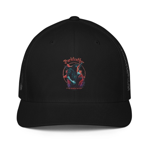 [ID: 596-G468] DARKFEATHER Closed-Back Trucker Cap