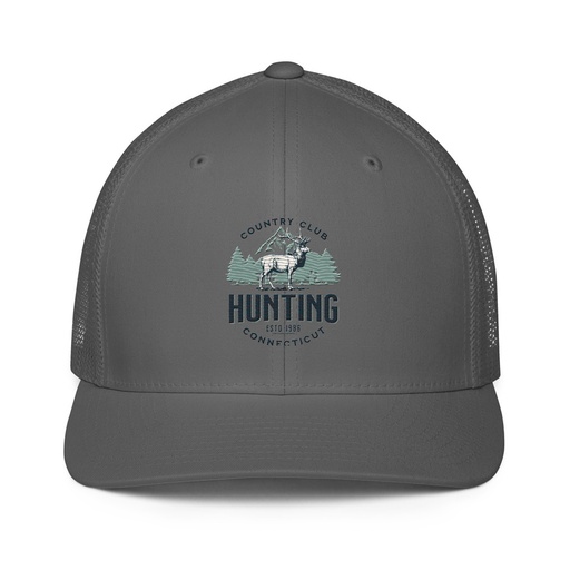 [ID: 596-G483] Deer Hunting Country Club  Closed-Back Trucker Cap
