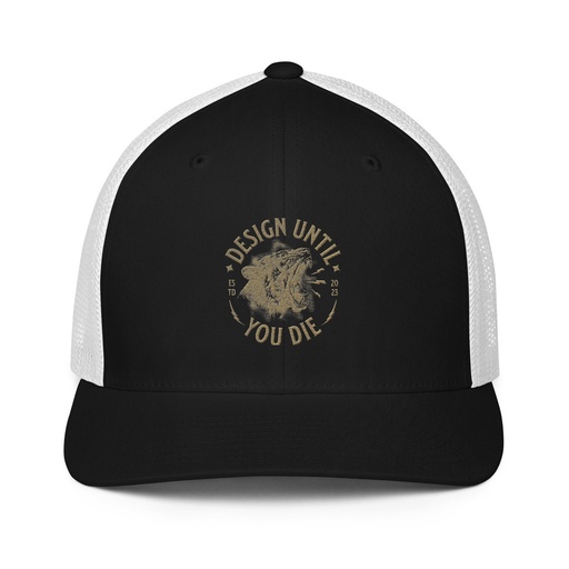 [ID: 596-G490] DESIGN UNTIL YOU DIE Closed-Back Trucker Cap
