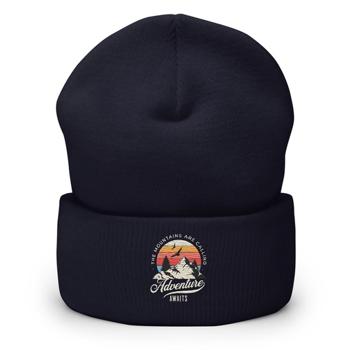 [ID: 266-G27] Adventure Await - Wilderness Camping Cuffed Beanie