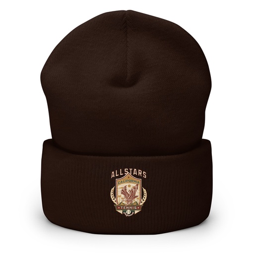 [ID: 266-G46] All Stars Tennis - Eagle Badge Cuffed Beanie